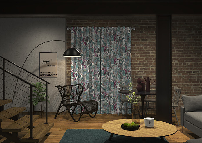 Rain Forest, Cassis - Made to Measure Curtains - Image 7